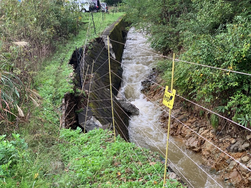 電気柵豪雨災害