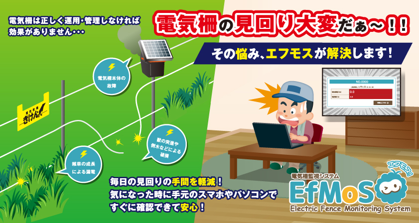 電気柵監視システム Iot Ict